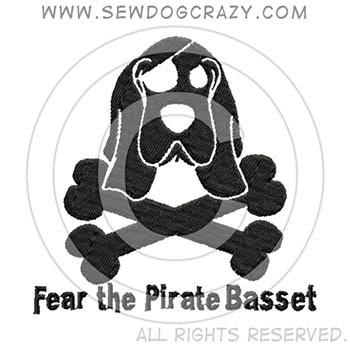 Pirate Basset Hound Shirts