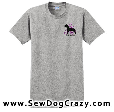 Tribal Embroidered Pit Bull Tshirts