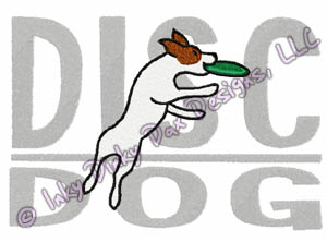 Cartoon Jack Russell Disc Dog