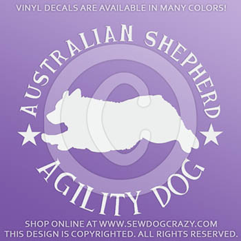 Australian Shepherd Agility Decal