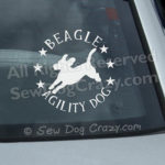 Beagle Agility Car Window Sticker