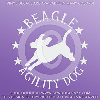 Beagle Agility Decals