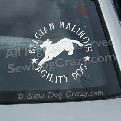 Malinois Agility Car Window Stickers