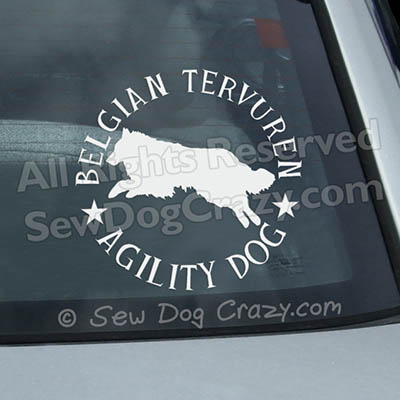 Tervuren Agility Car Window Sticker