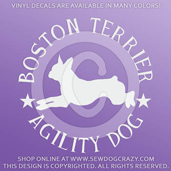 Boston Terrier Agility Decals