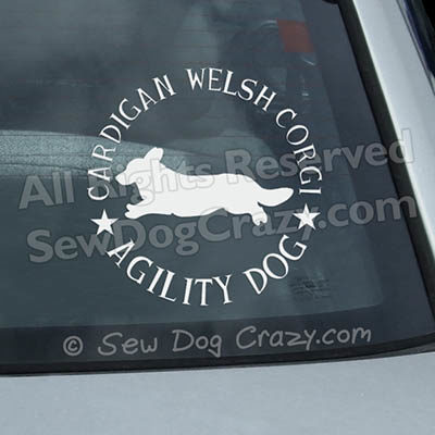 Cardigan Welsh Corgi Agility Car Sticker