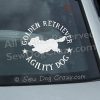 Golden Retriever Agility Car Window Sticker