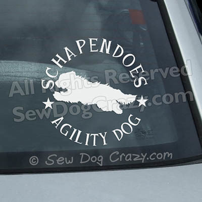 Schapendoes Agility Car Window Stickers