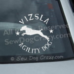 Vizsla Agility Car Window Sticker