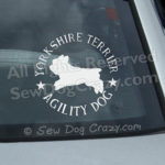 Yorkie Agility Car Window Sticker