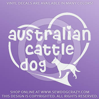 Love Cattle Dogs Car Stickers