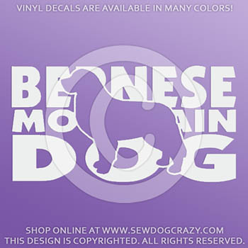 Cool Bernese Mountain Dog Vinyl Stickers