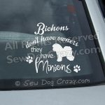 Funny Bichon Frise Car Window Stickers