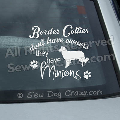 Funny Border Collie Car Window Sticker