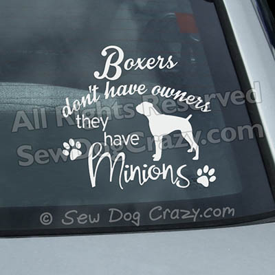 Funny Boxer Car Window Stickers