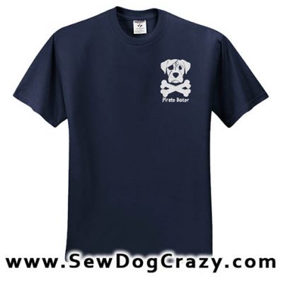 Embroidered Pirate Boxer Tshirt