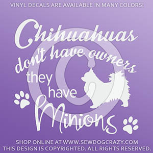 Funny Chihuahua Window Decals