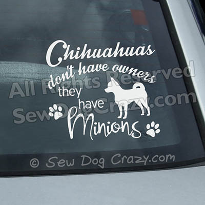 Funny Chihuahua Car Window Stickers