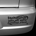 Happier Place Dachshund Bumper Stickers