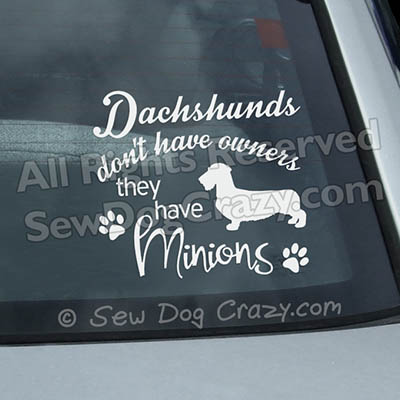 Funny Dachshund Window Stickers