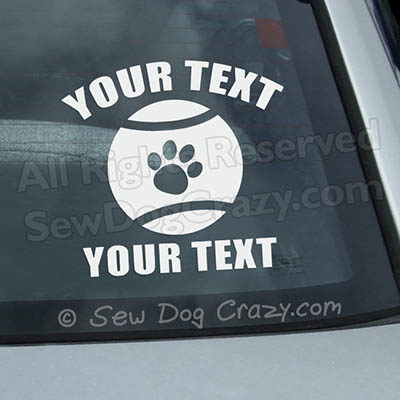 Personalized flyball stickers