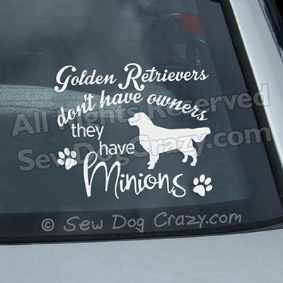 Funny Golden Retriever Car Window Stickers