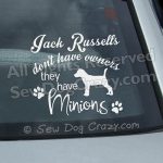 Funny Jack Russell Window Stickers