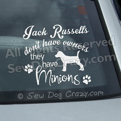 Jack Russell Terrier Minions Decal – Sew Dog Crazy