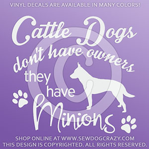 Funny Cattle Dog Decals