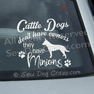 Funny Cattle Dog Window Stickers