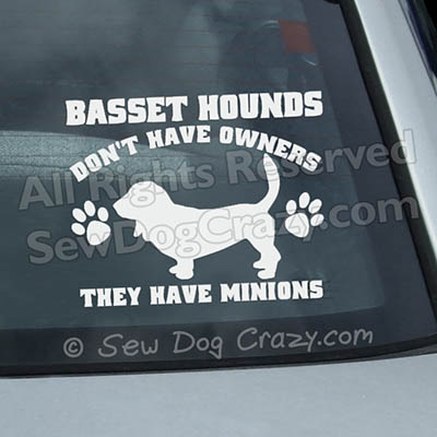 Basset hound window sales decal