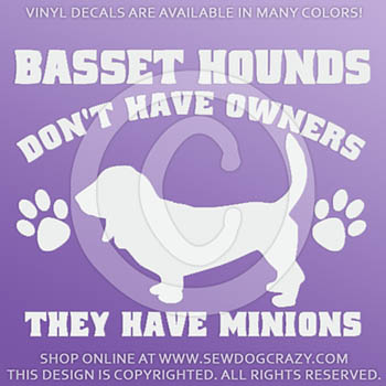 Funny Basset Hound Decal