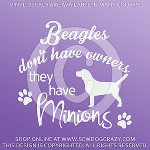 Funny Beagle Vinyl Stickers