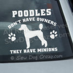 Funny Poodle Window Stickers