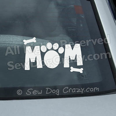 Dog Mom Car Window Sticker