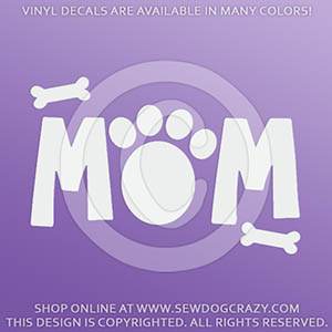 Dog Mom Vinyl Stickers