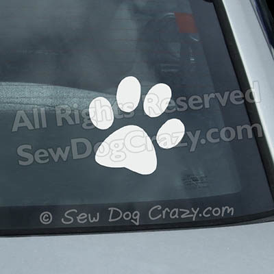 Paw Print Car Window Stickers