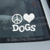 Peace Love Dogs Car Window Decals