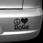 Peace Love Dogs Bumper Stickers