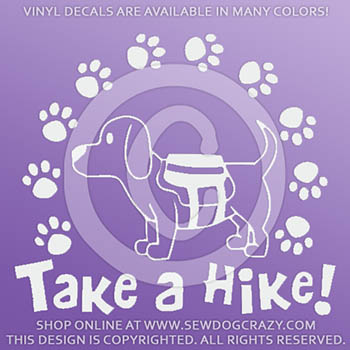 Hiking Dog Vinyl Stickers