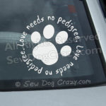Mixed Breed Dog Car Window Stickers