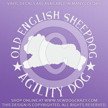 Old English Sheepdog Agility Decals