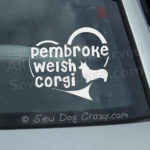 Love Pembroke Welsh Corgi Car Decal
