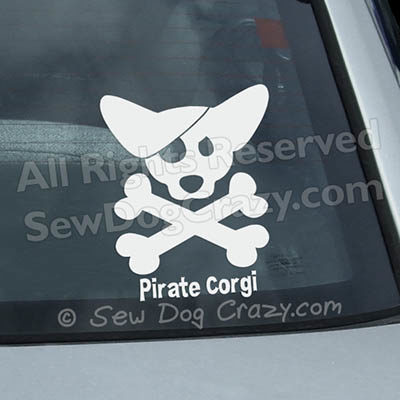 Pirate Corgi Decals