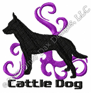 Cool Cattle Dog Embroidered Apparel