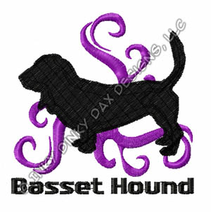 Cool Basset Hound Embroidery
