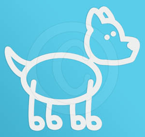 Point Eared Dog Decal