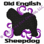 Cool Old English Sheepdog Embroidery