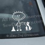 Cute Stick Figure Rally Obedience Car Decals