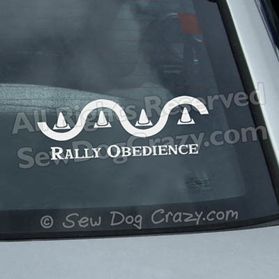 Rally Obedience Car Window Stickers